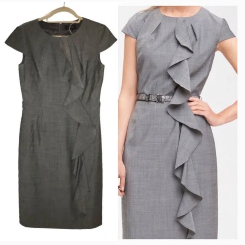 Tahari | Ruffle Contemporary Dress petite 6